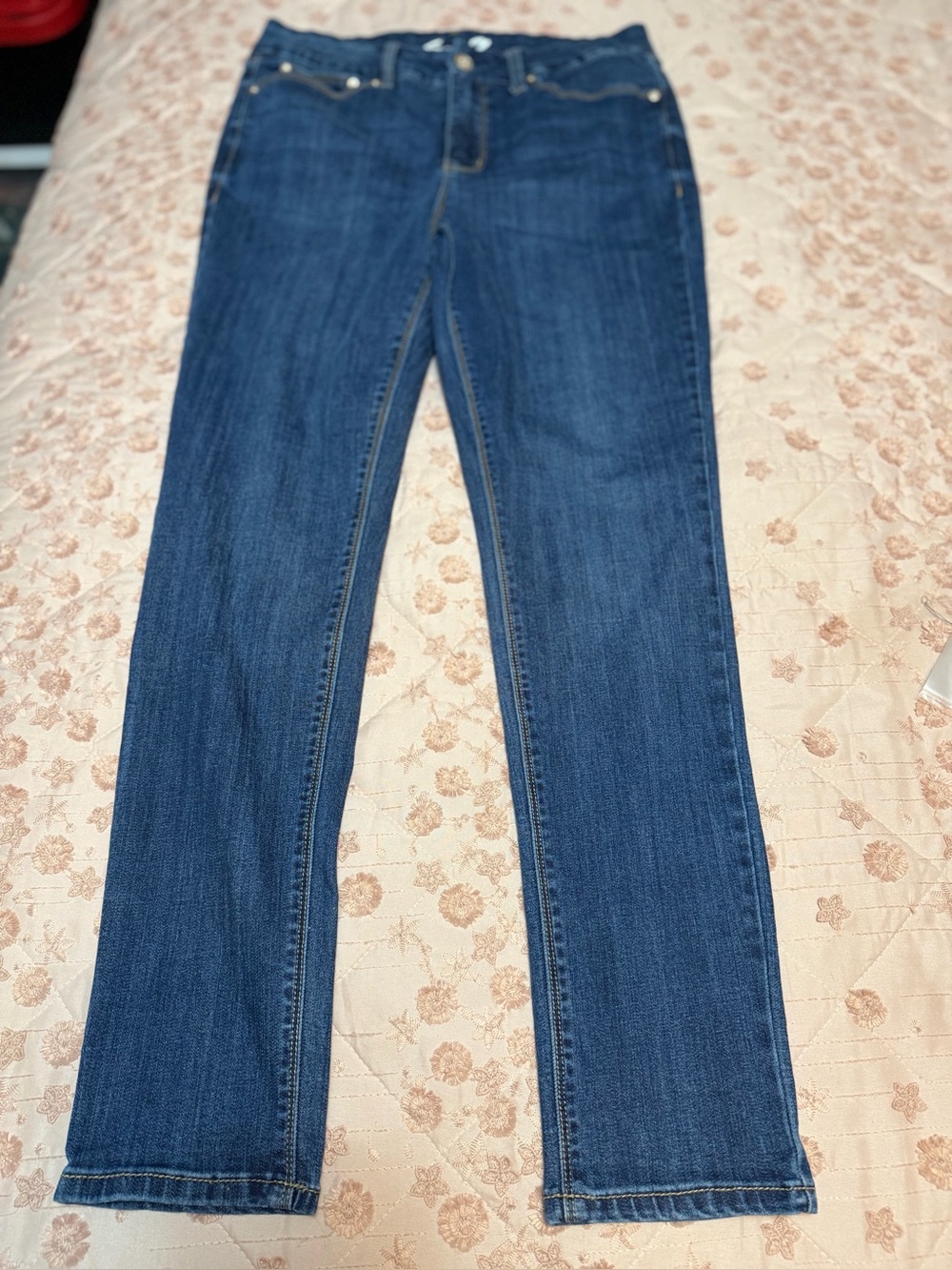 Seven7 Tummyless High Rise Skinny Jeans Dark Wash Size 14